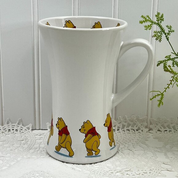 Disney Store Winnie The Pooh Ceramic Large Coffee Tea Mug 6" White - Picture 1 of 8
